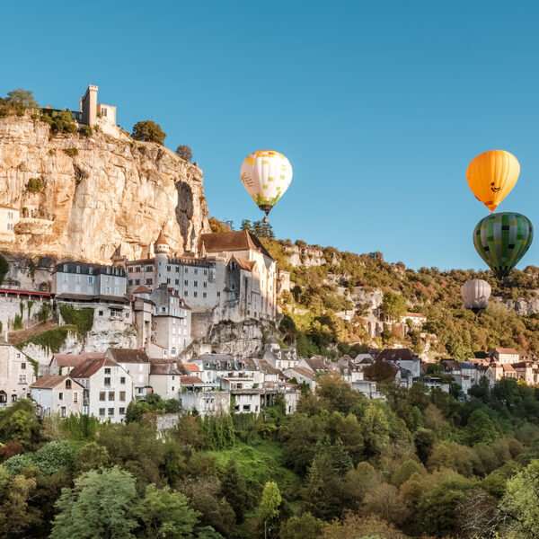 Balloons over Rocamadour